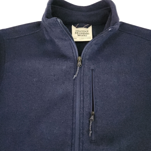 MARMOT MOUNTAIN WORKS Navy Fleece full-Zip Pullover m/m - Picture 5 of 10